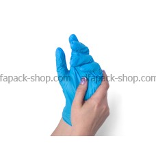 Перчатки нитриловые голубые не припудренные (размер 8-9/L)